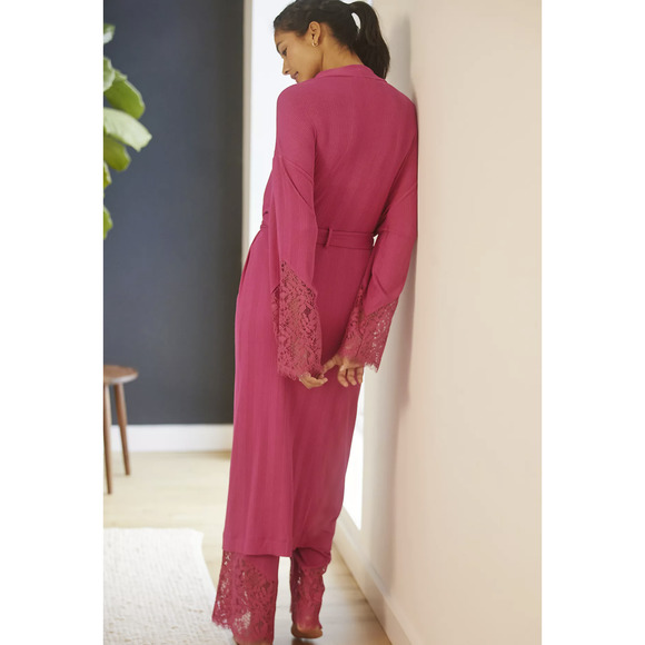 NEW Anthropologie Pink Ilia Maxi Boho Robe - Size M/L - Picture 2 of 8